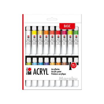 MARABU AKRYYLIVÄRILAJITELMA 18 X 12ML