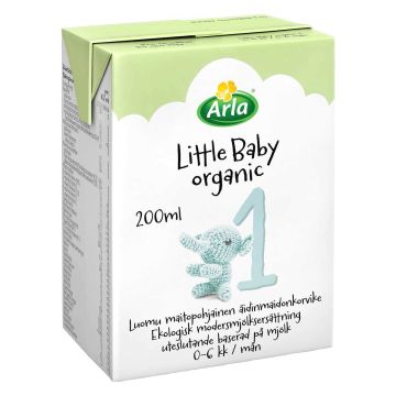 ARLA LITTLE BABY ORGANIC 1 LUOMU ÄIDINMAIDONKORVIKE 200 ML