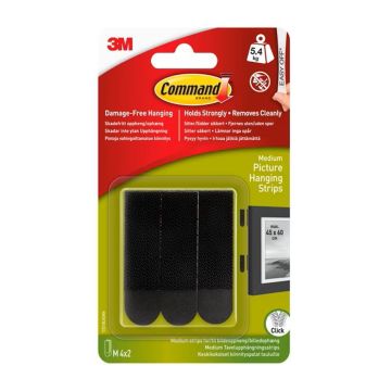 3M COMMAND KINNITYSPALA TAULU KESKIK MUSTA 17201BLK