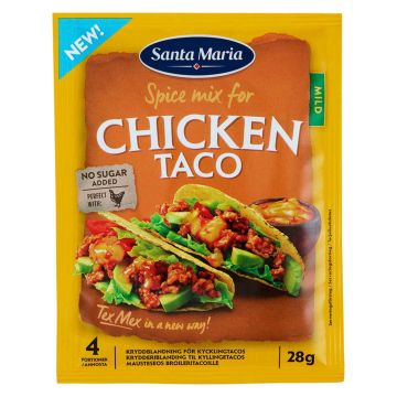 SANTA MARIA TEXMEX CHICKEN TACO SPICE MIX 28 G