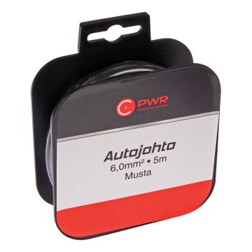 C-PWR AUTOJOHTO 6,0MM2 MUSTA 5M