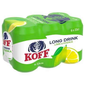 KOFF LONG DRINK 5,5% LIME 0,33 TLK 6-PACK 1,98 L