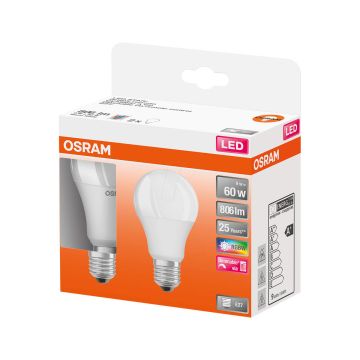 OSRAM LED VAKIOLAMPPU STAR 2 KPL 9W E27 806LM RGBW 2700K