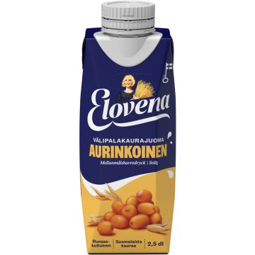 ELOVENA VÄLIPALAKAURAJUOMA AURINKOINEN 250 ML