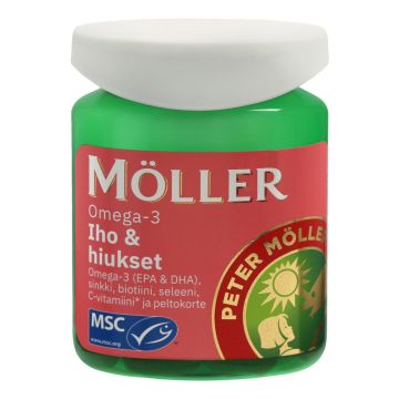 MÖLLER OMEGA-3 IHO & HIUKSET MSC 60 KPL
