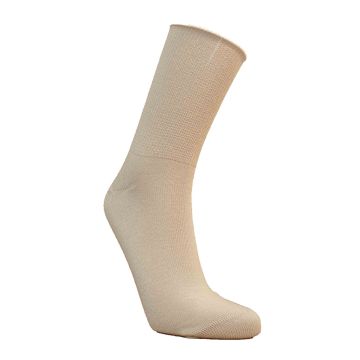 N. SAUMATON KIRISTÄMÄTÖN PUUVILLASUKKA BEIGE 37-39