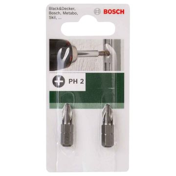 BOSCH RUUVAUSKÄRKI PH2 2KPL EXTRA HARD 25MM