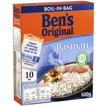 BEN'S ORIGINAL BASMATIRIISI KEITINPUSSI 4X125G 500 G