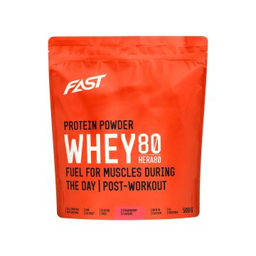 FAST HERA80 PROTEIINIJAUHE MANSIKKA 500 G