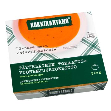 KOKKIKARTANO TÄYTELÄINEN TOMAATTI-VUOHENJUUSTOKEITTO 300 G
