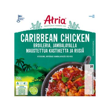 ATRIA CARIBBEAN CHICKEN WITH JAMBALAYA SAUCE AND RICE 350 G