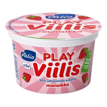 VALIO PLAY VIILIS MANSIKKA LAKTON 200 G