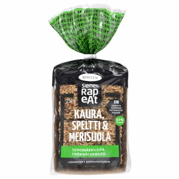 ROSTEN SIEMEN RAPEAT KAURA & MERISUOLA SIEMENNÄKKILEIPÄ 250 G
