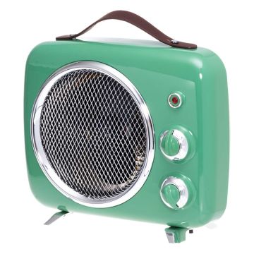BELLUS PUHALLINLÄMMITIN RETRO VIHREÄ 2000W