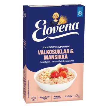 ELOVENA HETKI VALKOSUKLAA-MANSIKKA ANNOSPIKAPUURO 210 G