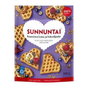SUNNUNTAI LETTU- JA VOHVELIJAUHE 100% KAURAA 250 G