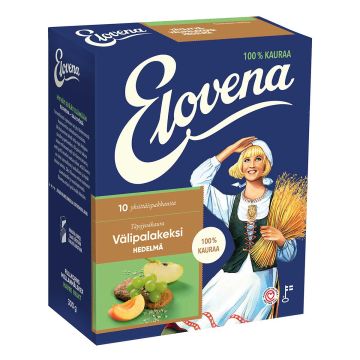 ELOVENA KAURA-HEDELMÄ VÄLIPALAKEKSI 100% KAURAA 300 G