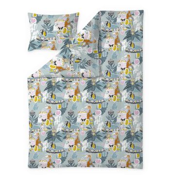 FINLAYSON PUSSILAKANASETTI SATUMUUMI TURK/ORANSSI 150X210CM+50