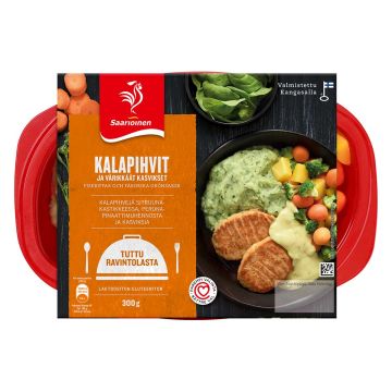 SAARIOINEN KALAPIHVIT JA VÄRIKKÄÄT KASVIKSET 300 G