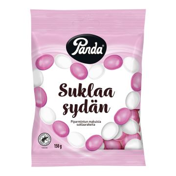 PANDA SUKLAASYDÄN PIPARMINTUN MAKUISIA SUKLAARAKEITA 150 G