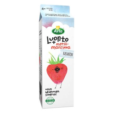 ARLA LUONTO+ AB RASVATON METSÄMANSIKKAJOGURTTI LAKTON 1KG
