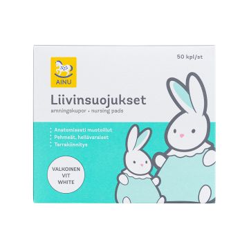 AINU LIIVINSUOJUS VALKOINEN TARRAKIINNITYKSELLA 50 KPL