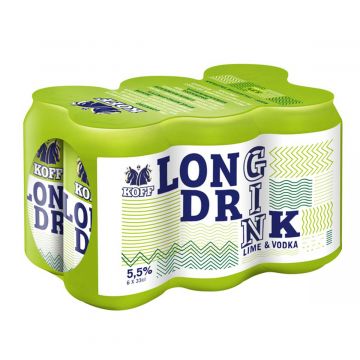 KOFF LONG DRINK 5,5% LIME 0,33 TLK 6-PACK 1,98 L
