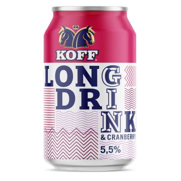 KOFF LONG DRINK 5,5% CRANBERRY TLK 330 ML