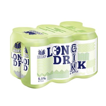 KOFF LONG DRINK 5,5% APPLE 0,33 TLK 6-PACK 1,98 L