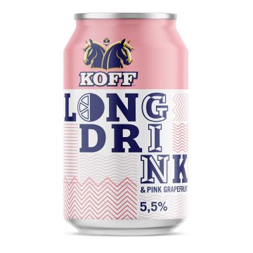 KOFF LONG DRINK 5,5% PINK GRAPERUIT TLK 330 ML