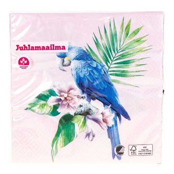 SUURI LAUTASLIINA 33 X 33 CM PAPUKAIJA VAALEANPUNAINEN 20 KPL,