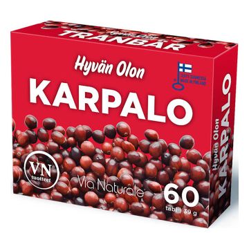 VIA NATURALE HYVÄN OLON KARPALO 60 KPL