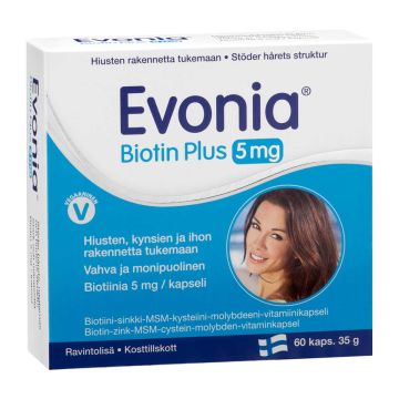 EVONIA BIOTIN PLUS 5MG 60 KPL