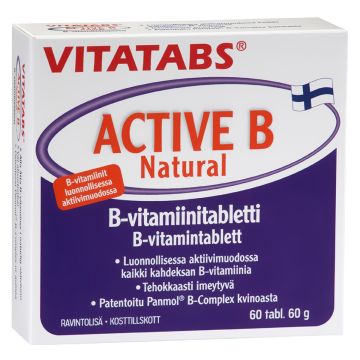 VITATABS ACTIVE B NATURAL 60 KPL