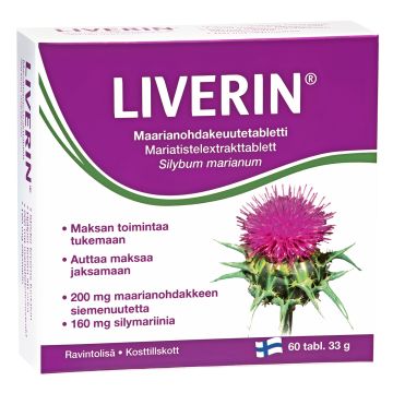 LIVERIN MAARIANOHDAKEUUTETABLETTI 60 KPL