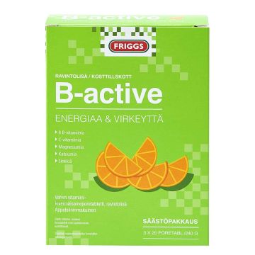 B-ACTIVE PORETABLETTI 3-PACK 60 KPL