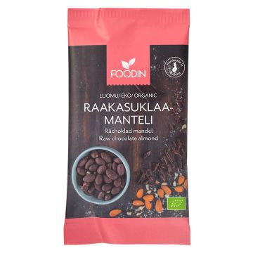 FOODIN RAAKASUKLAAKUORRUTETTU MANTELI LUOMU RAAKA 60 G