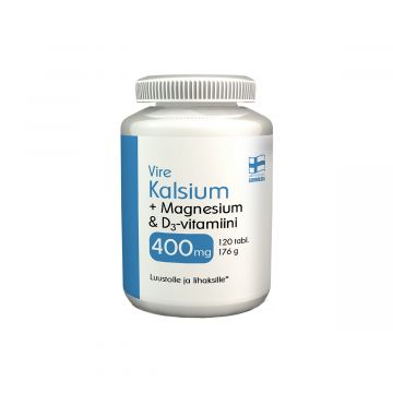 VIRE KALSIUM + MAGNESIUM & D-VITAMIINI 120 KPL
