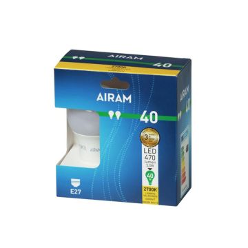 AIRAM LED VAKIOLAMPPU OPAALI 4,9W E27 470 LM, 15 000H 2 KPL