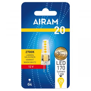 AIRAM LED LAMPPU 1,6W G4 12V, 160 LM, 15 000H
