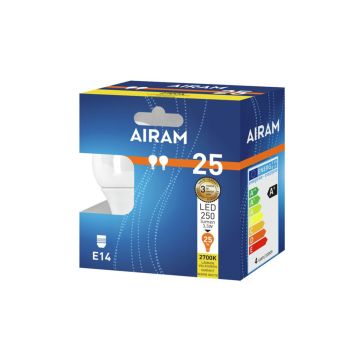 AIRAM LED MAINOSLAMPPU OPAALI 3W E14 250 LM, 15 000H 2 KPL