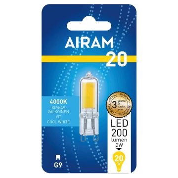 AIRAM LED LAMPPU 2W G9 180LM, 4000K