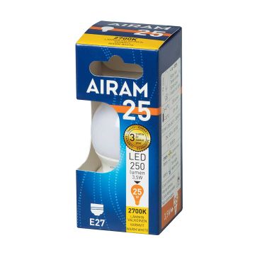 AIRAM LED KORISTELAMPPU OPAALI 3W E27 250 LM, 15 000H