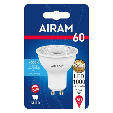 AIRAM LED KOHDELAMPPU PAR16 4W GU10, 500LM/ 1000CD, HIMMEN.