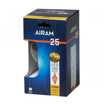 AIRAM LED GLOBE KIRKAS 2W E27 POP-95 FILAM. 250LM, 15 000H