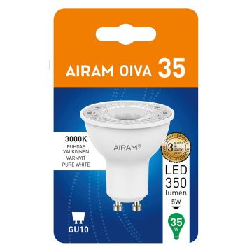 AIRAM LED OIVA KOHDEKUPULAMPPU PAR16 4,2W GU10, 3000K 110D 350L