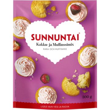 SUNNUNTAI KAKKU- JA MUFFINSSIMIX 300 G
