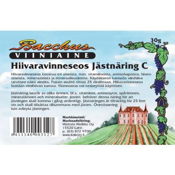 BACCHUS HIIVARAVINNESEOS 30 G