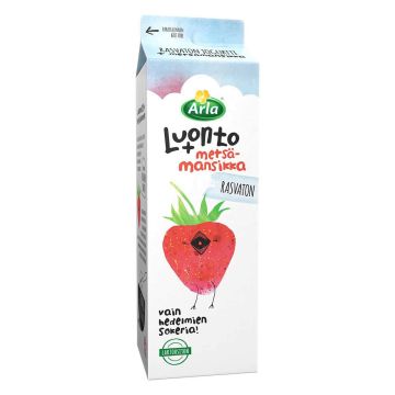 ARLA LUONTO+ AB RASVATON METSÄMANSIKKAJOGURTTI LAKTON 1KG