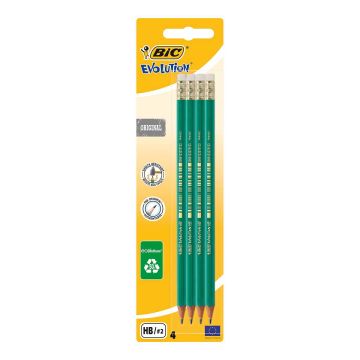 BIC LYIJYKYNÄ KUMIPÄINEN EVOLUTION HB 4KPL